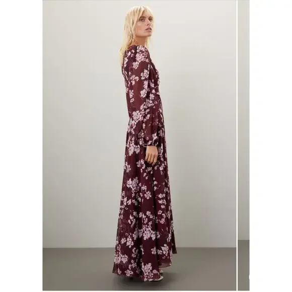 Leena for Mac Duggal Floral Chiffon Red Gown From Rent The Runway Size: XS 0 - Picture 13 of 13